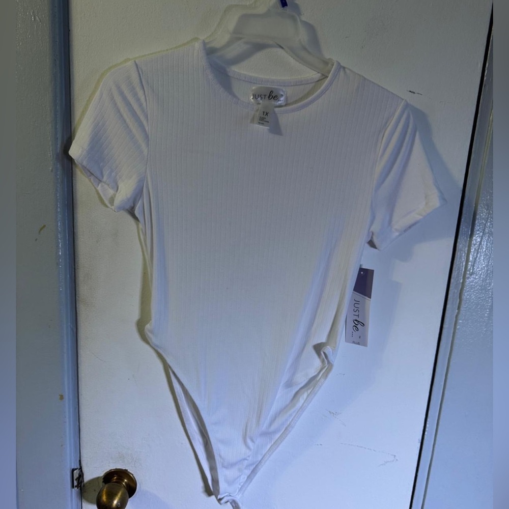 White ribbed bodysuit